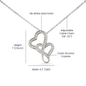 Regalo de disculpa para ella: collar con colgante de corazón a corazón