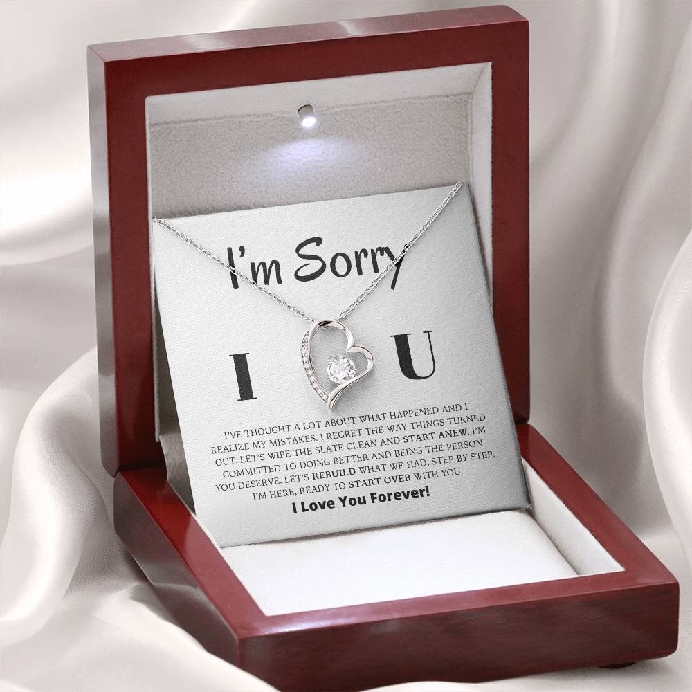 I'm Sorry - Let's Rebuild What We Had - Forever Love Necklace