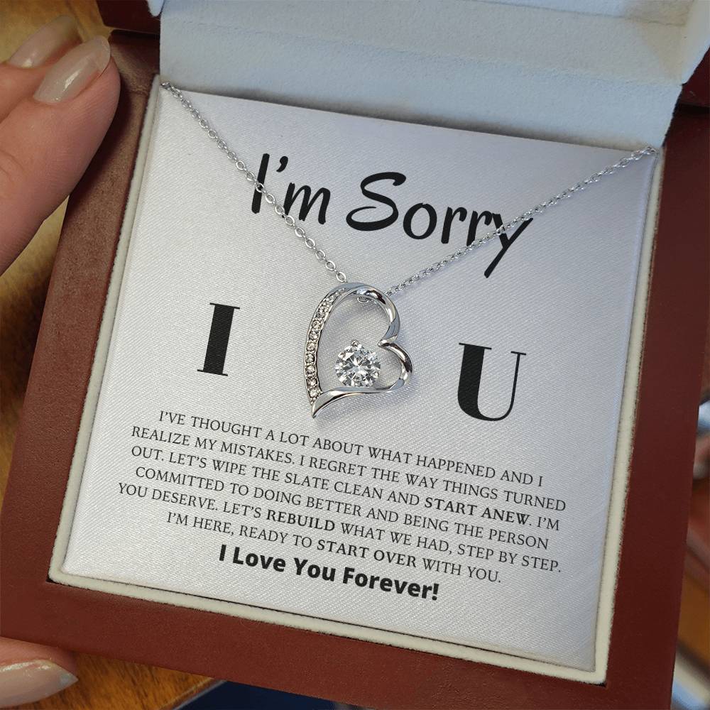 I'm Sorry - Let's Rebuild What We Had - Forever Love Necklace