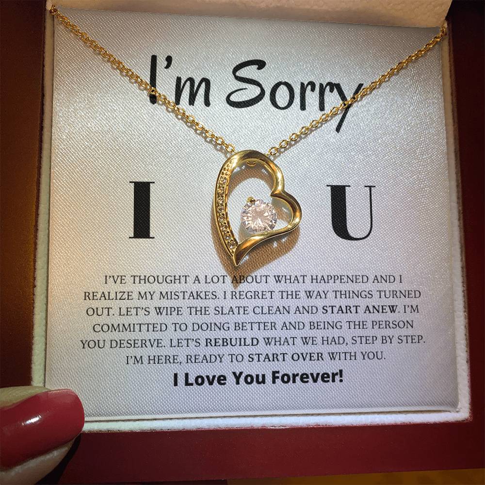 I'm Sorry - Let's Rebuild What We Had - Forever Love Necklace