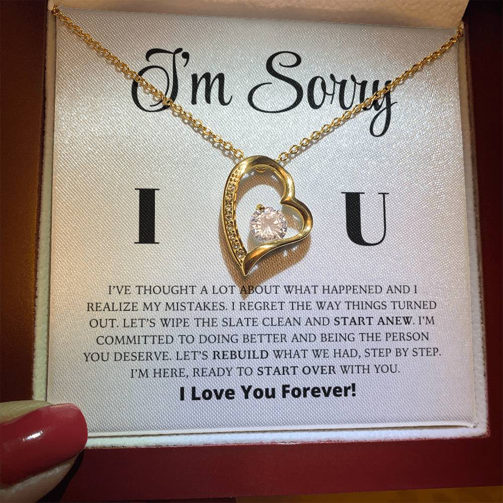 I'm Sorry - Let's Rebuild What We Had - Forever Love Necklace