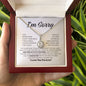 Regalo de disculpa para ella: collar de esperanza eterna con una tarjeta con mensaje sentimental