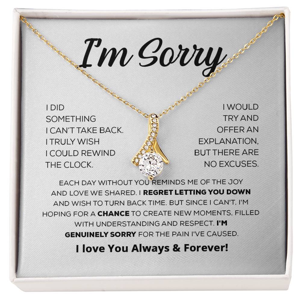 Regalo de disculpa para ella: lo siento de verdad: collar de belleza seductora