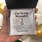 Regalo de disculpa para ella: collar de belleza seductora con nombre personalizado en tarjeta de mensaje