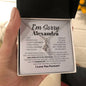 Regalo de disculpa para ella: collar de belleza seductora con nombre personalizado en tarjeta de mensaje
