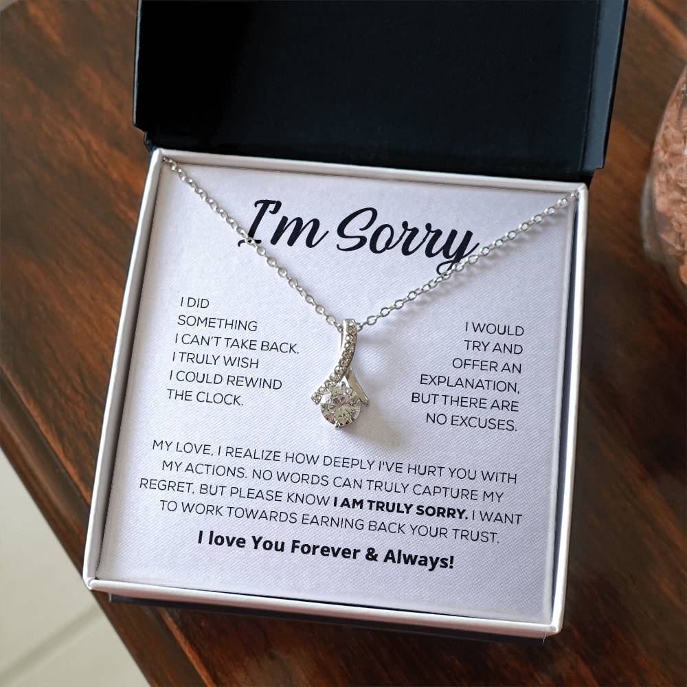 Regalo de disculpa para ella: lo siento de verdad: collar de belleza seductora