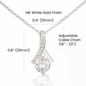 Regalo de disculpa para ella: collar de belleza seductora con nombre personalizado en tarjeta de mensaje
