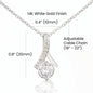 Regalo de disculpa para ella: lamento mis acciones hirientes: collar de belleza seductora con tarjeta con mensaje