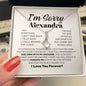 Regalo de disculpa para ella: collar de belleza seductora con nombre personalizado en tarjeta de mensaje