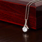 Regalo de disculpa para ella: lamento mis acciones hirientes: collar de belleza seductora con tarjeta con mensaje