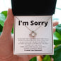Regalo de disculpa para ella: me arrepiento de mis acciones hirientes: collar con nudo de amor