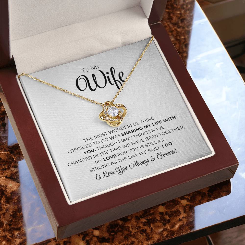 To My Wife - Love Knot Necklace