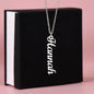 Regalo de disculpa para ella: asumo toda la responsabilidad: collar con nombre vertical personalizado