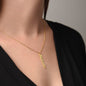 Regalo de disculpa para ella: asumo toda la responsabilidad: collar con nombre vertical personalizado