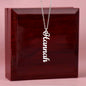 Regalo de disculpa para ella: asumo toda la responsabilidad: collar con nombre vertical personalizado