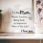 To My Mom - An Important Piece of My Life -  Printed Acrylic Puzzle Plaque