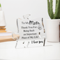 To My Mom - An Important Piece of My Life -  Printed Acrylic Puzzle Plaque