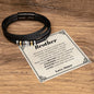 Para mi hermano: más valiente, más fuerte, más inteligente - Pulsera de cuero