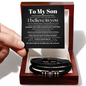 To My Son - I Believe In You - Men's "Love You Forever" Bracelet