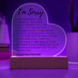 Regalo de disculpa para ella: asumo toda la responsabilidad: placa de acrílico con forma de corazón