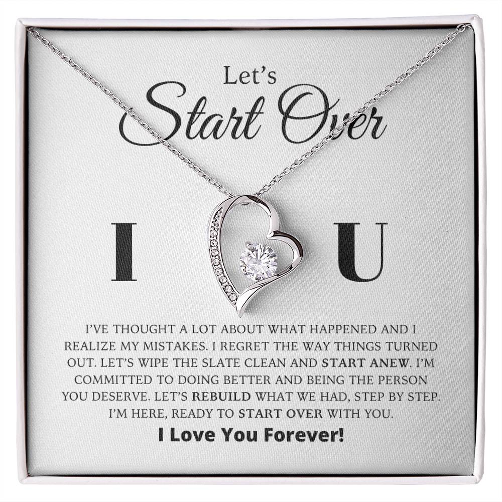 Let's Start Over - Apology Gift For Her: Forever Love Necklace