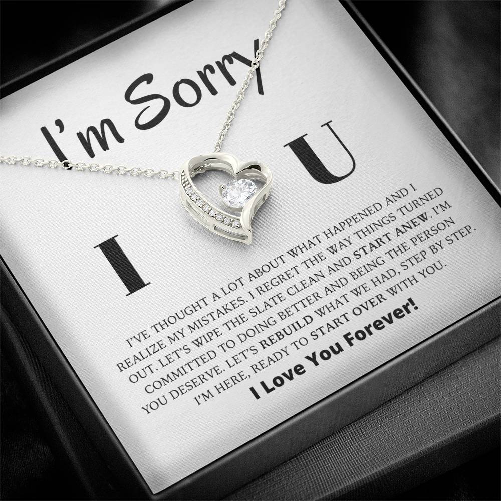 I'm Sorry - Let's Rebuild What We Had - Forever Love Necklace