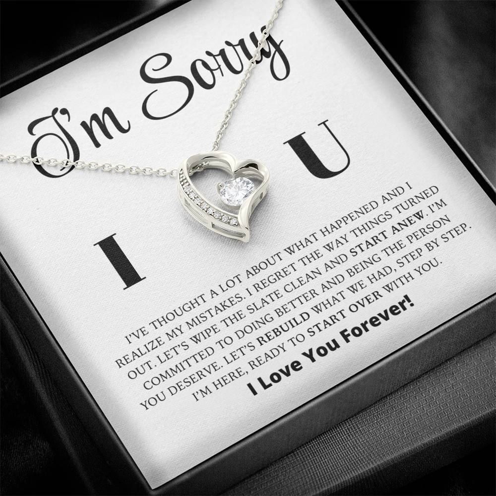 I'm Sorry - Let's Rebuild What We Had - Forever Love Necklace