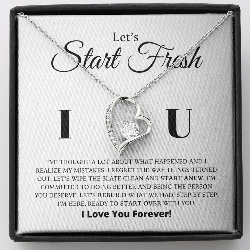 Let's Start Fresh - Apology Gift For Her - Forever Love Necklace