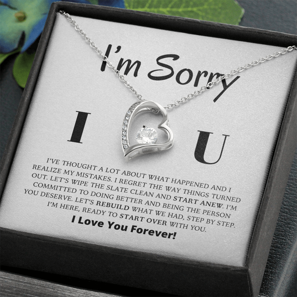 I'm Sorry - Let's Rebuild What We Had - Forever Love Necklace
