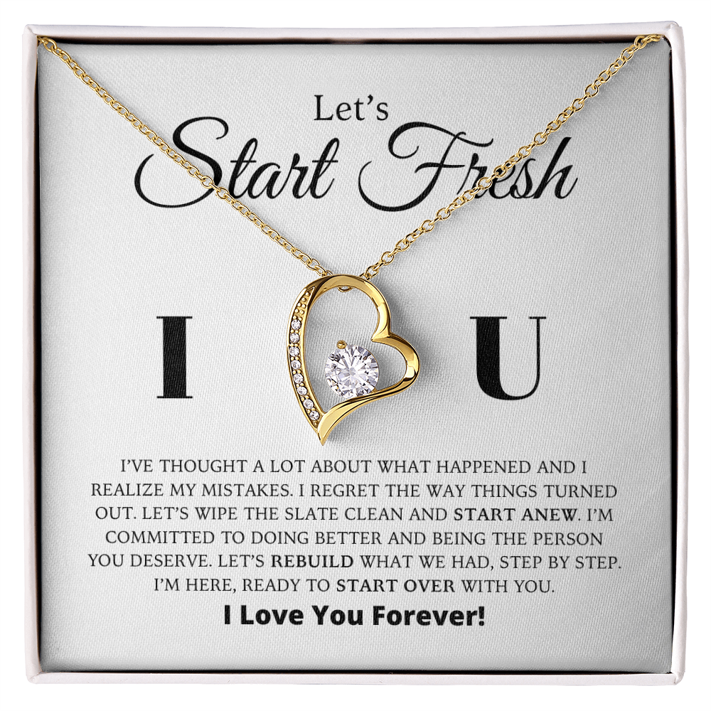 Let's Start Fresh - Apology Gift For Her - Forever Love Necklace