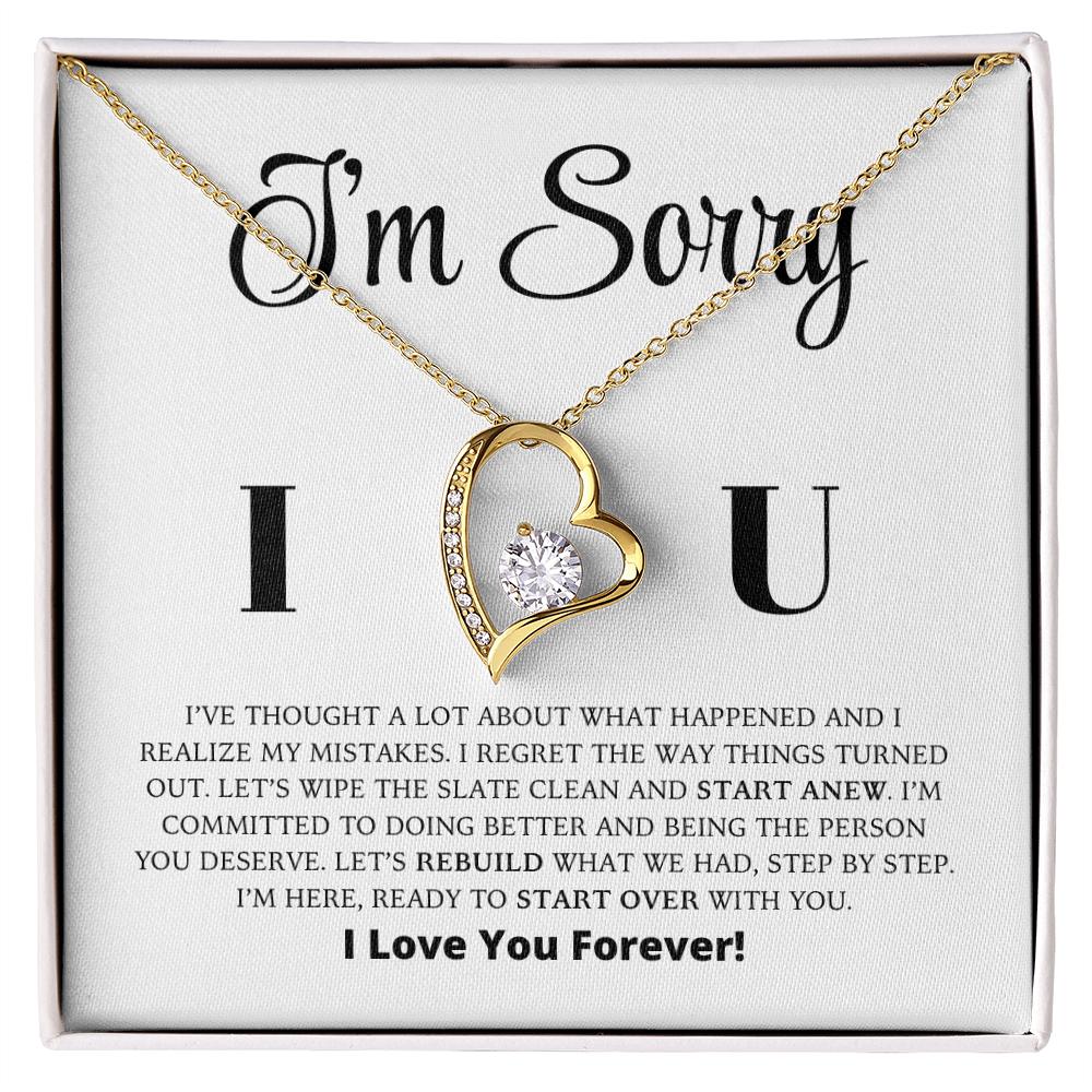 I'm Sorry - Let's Rebuild What We Had - Forever Love Necklace