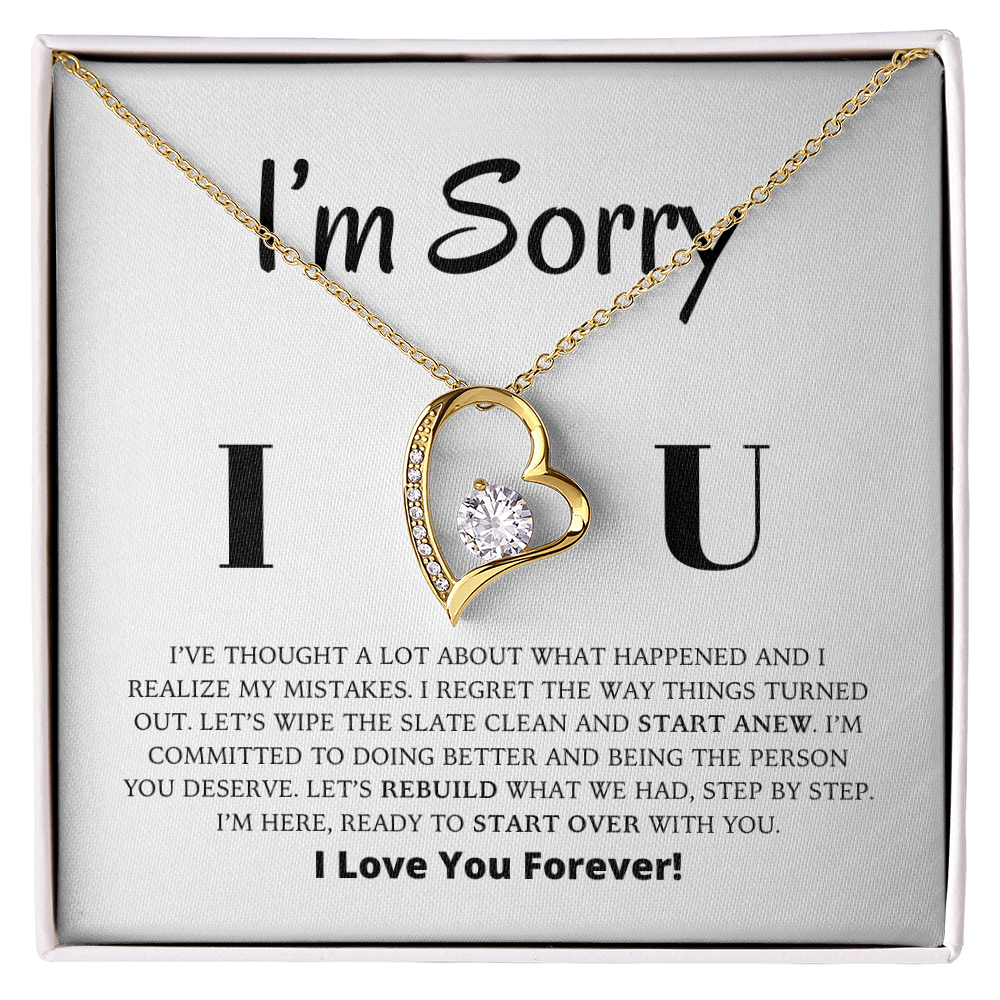 I'm Sorry - Let's Rebuild What We Had - Forever Love Necklace