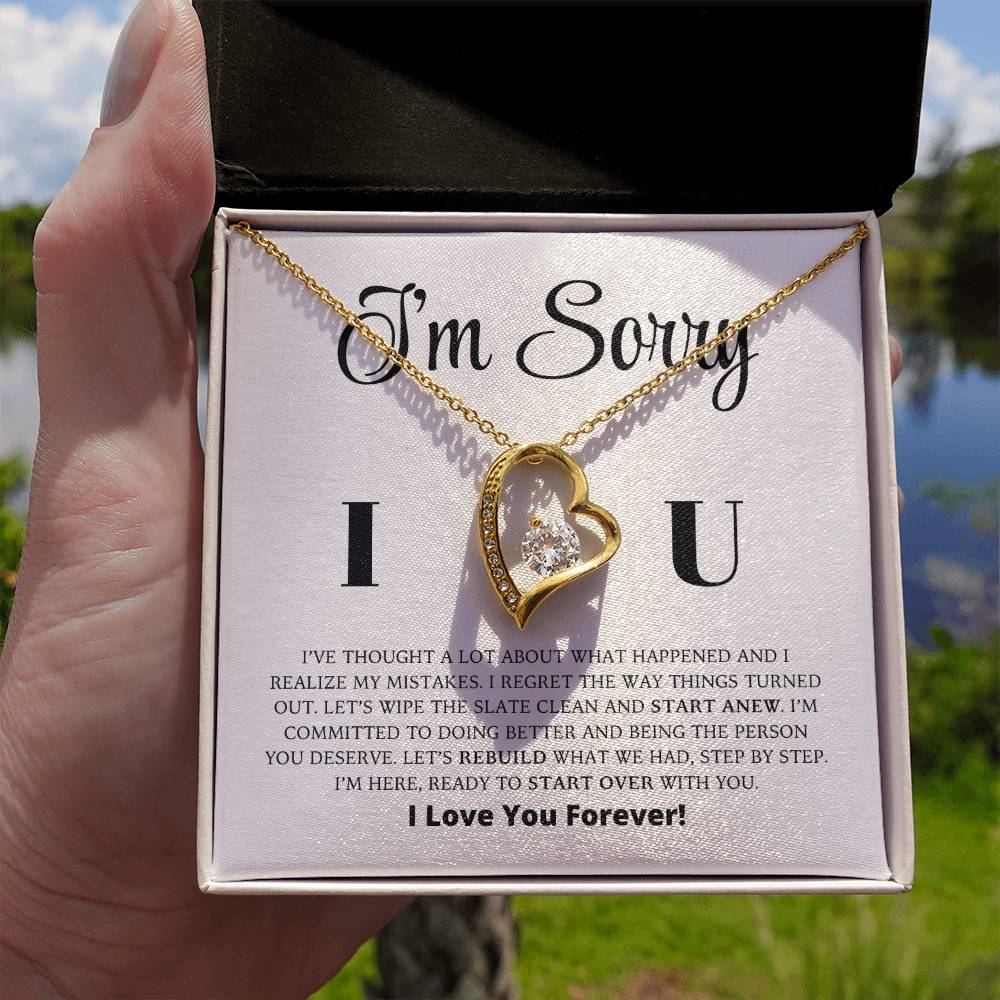 I'm Sorry - Let's Rebuild What We Had - Forever Love Necklace