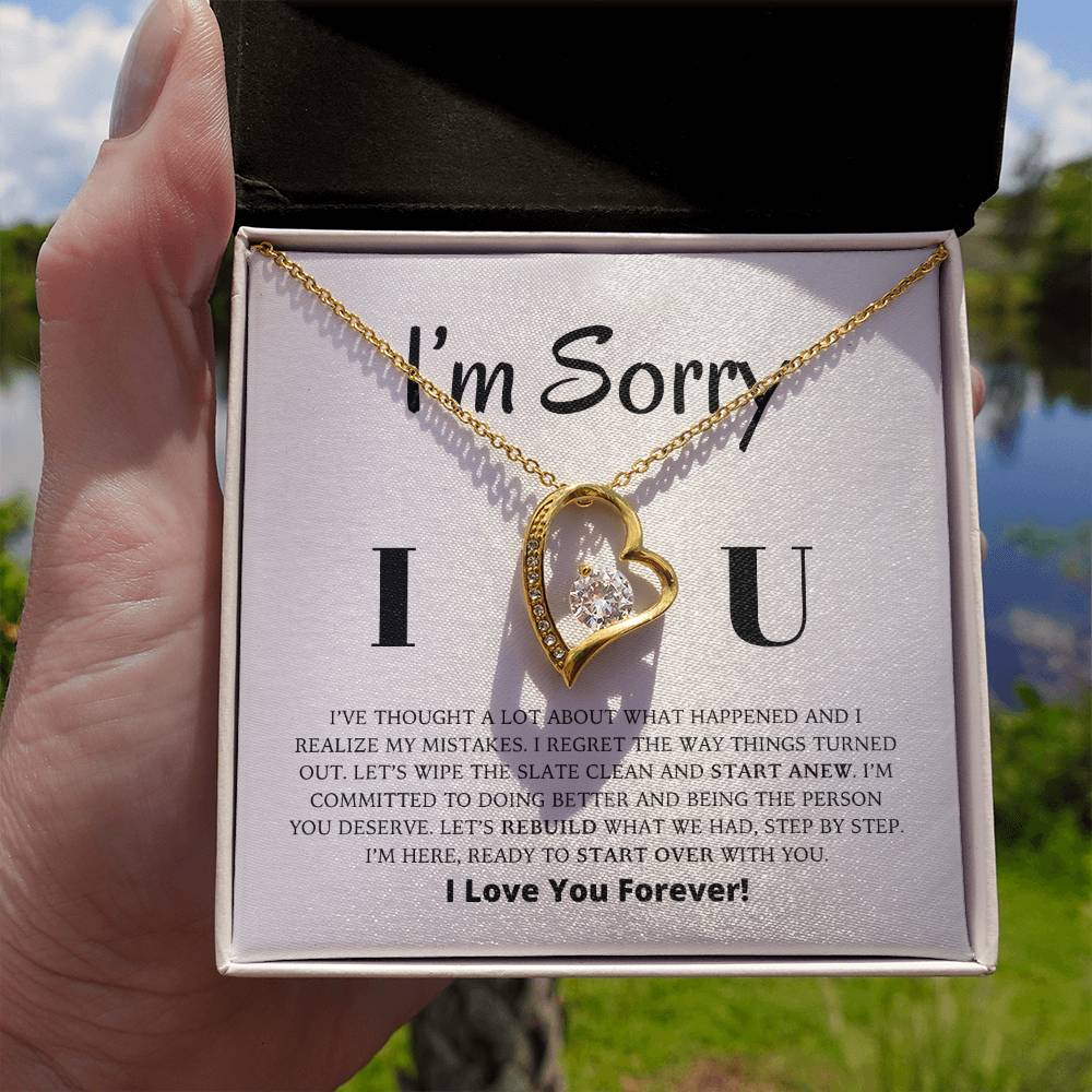 I'm Sorry - Let's Rebuild What We Had - Forever Love Necklace
