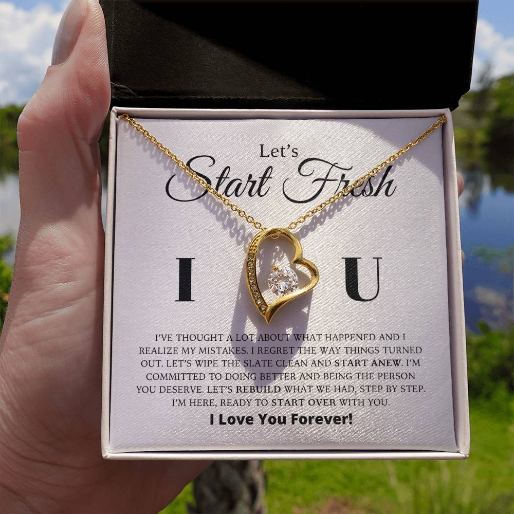 Let's Start Fresh - Apology Gift For Her - Forever Love Necklace