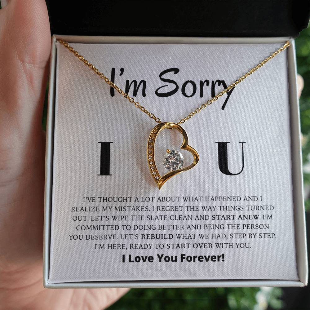 I'm Sorry - Let's Rebuild What We Had - Forever Love Necklace