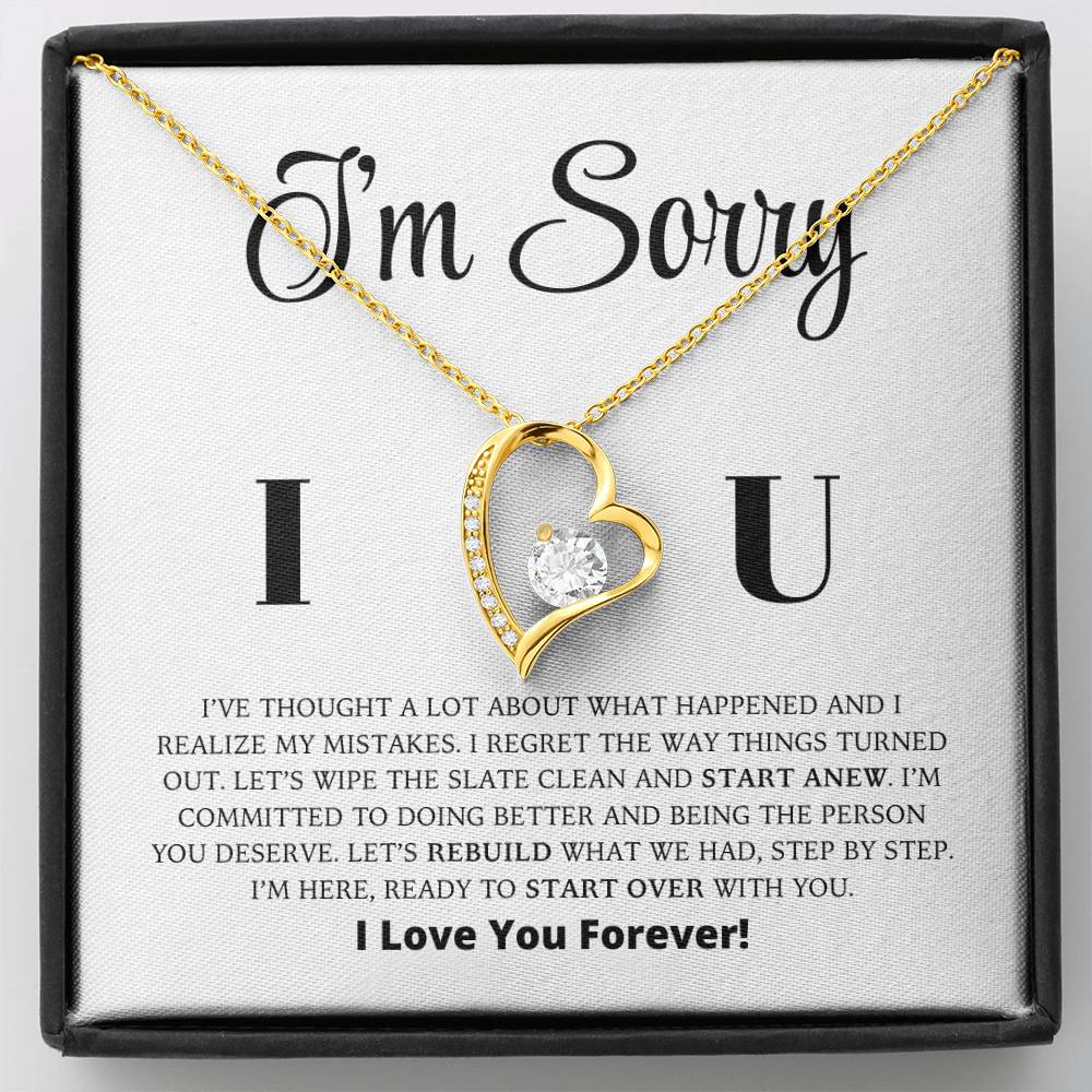I'm Sorry - Let's Rebuild What We Had - Forever Love Necklace