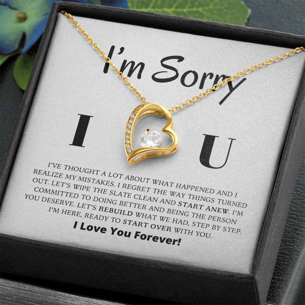 I'm Sorry - Let's Rebuild What We Had - Forever Love Necklace