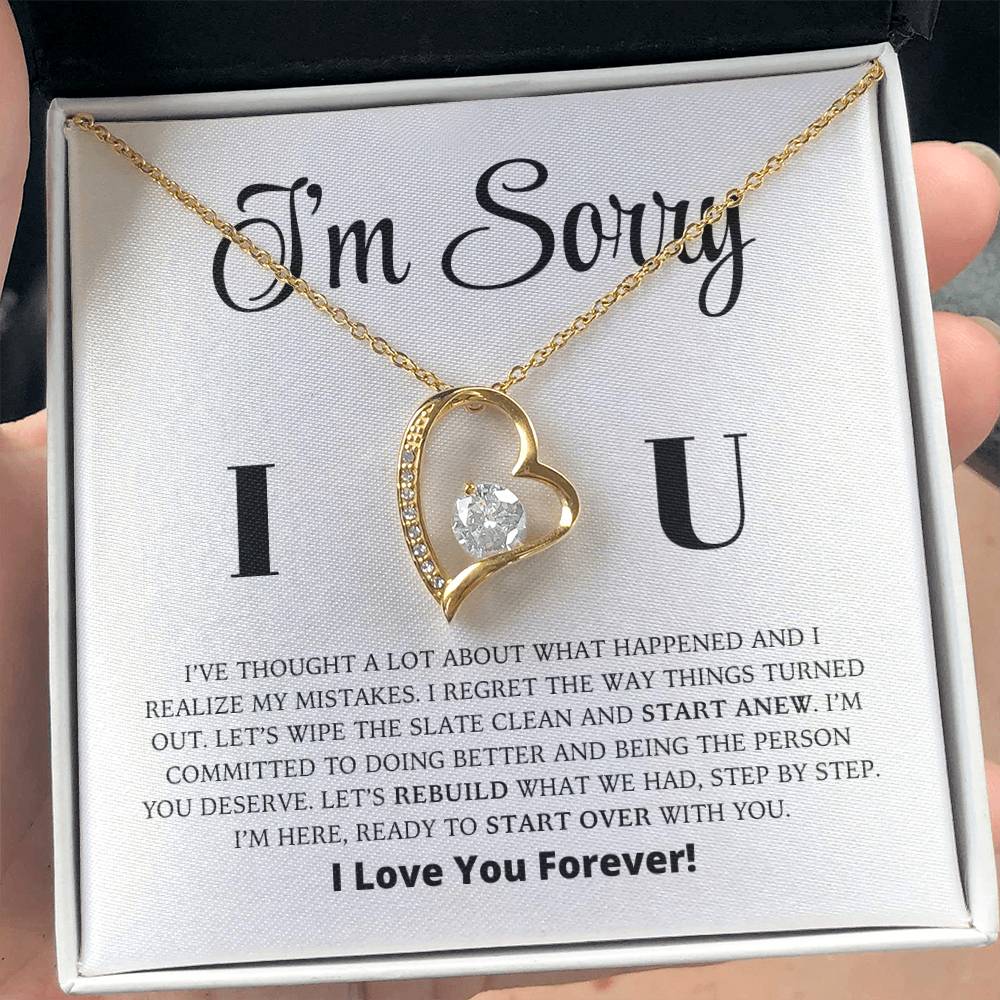 I'm Sorry - Let's Rebuild What We Had - Forever Love Necklace