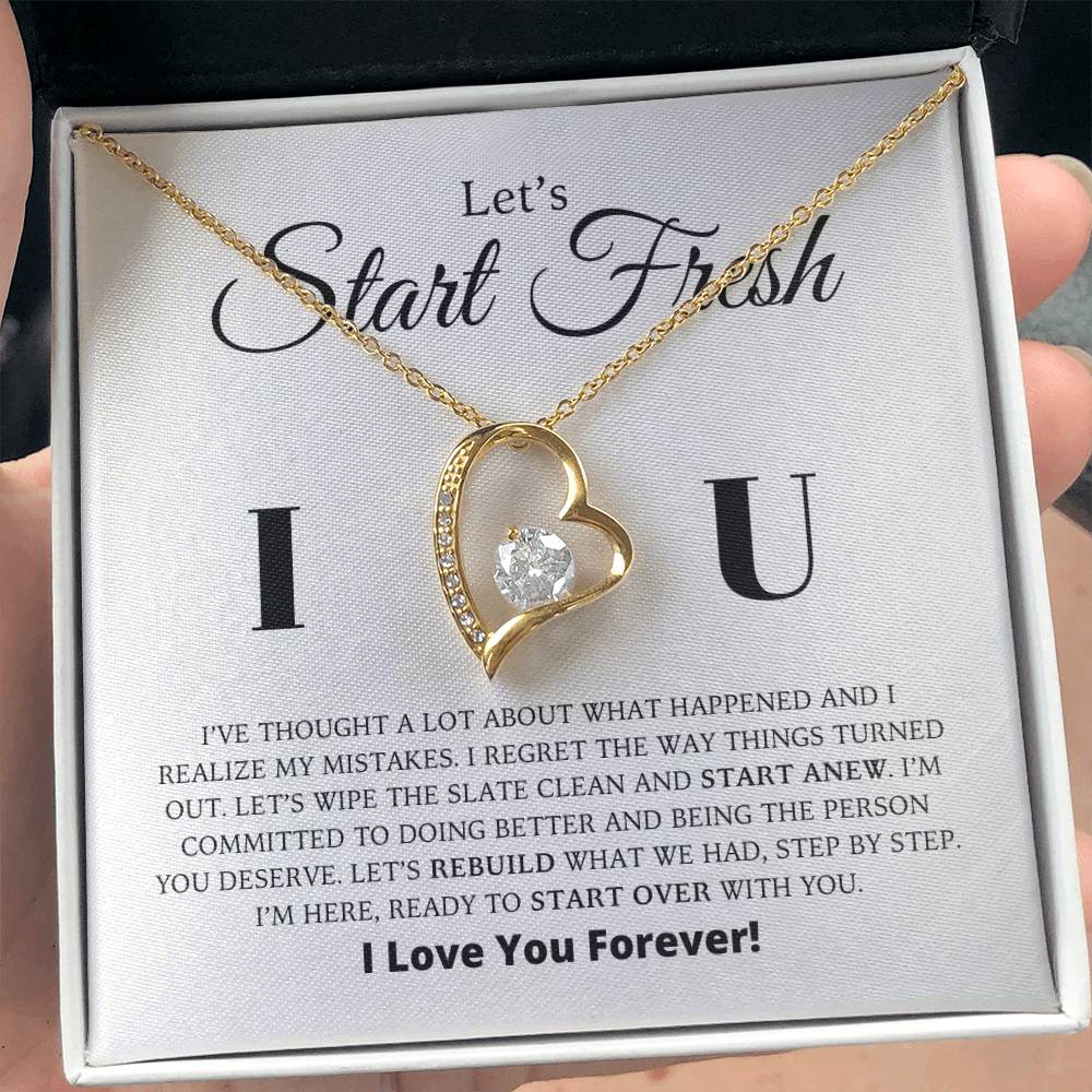 Let's Start Fresh - Apology Gift For Her - Forever Love Necklace