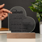 To My Soulmate - You Are The One I Want To Be With - Acrylic Heart Plaque