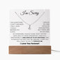 Regalo de disculpa para ella: placa de acrílico con collar de belleza seductora