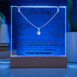 Regalo de disculpa para ella: placa de acrílico con collar de belleza seductora