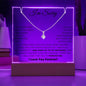 Regalo de disculpa para ella: placa de acrílico con collar de belleza seductora
