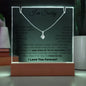 Regalo de disculpa para ella: placa de acrílico con collar de belleza seductora