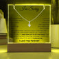 Regalo de disculpa para ella: placa de acrílico con collar de belleza seductora