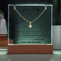 Regalo de disculpa para ella: placa de acrílico con collar de belleza seductora