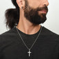 Regalo de disculpa para él: collar con cruz y cadena de bolas