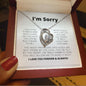 Regalo de disculpa para ella: lo siento de verdad: collar de amor eterno