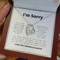 Regalo de disculpa para ella: lo siento de verdad: collar de amor eterno